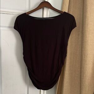 H&M black ruched short sleeve size XL